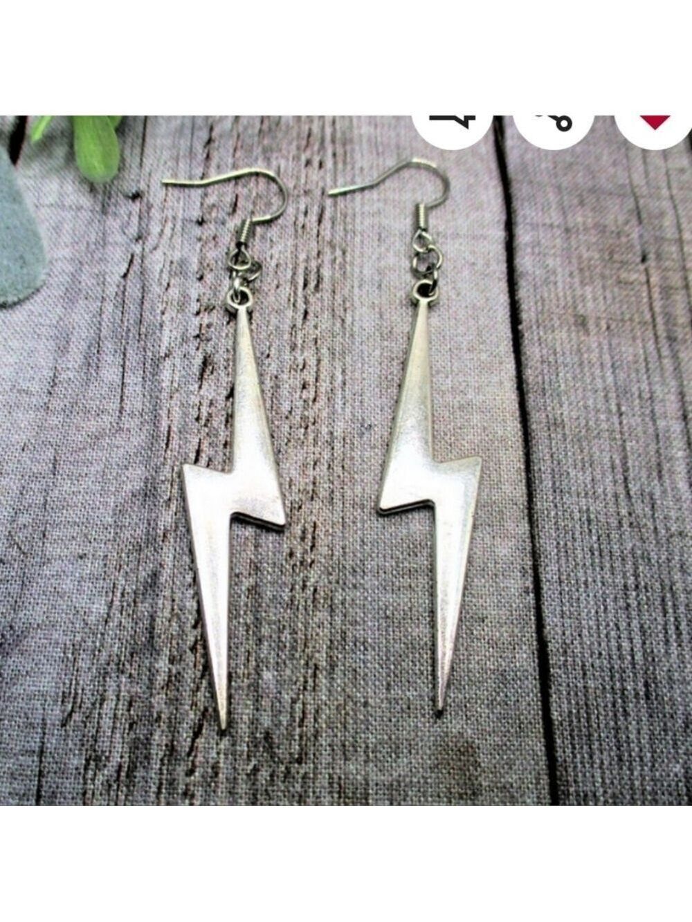 Lightening bolt earrings
